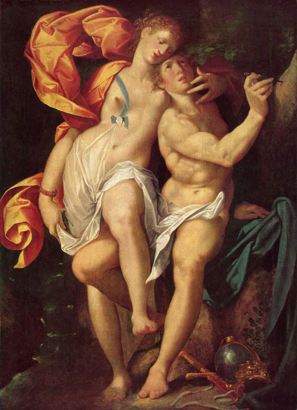 Angelica And Medor by Bartholomaus Spranger